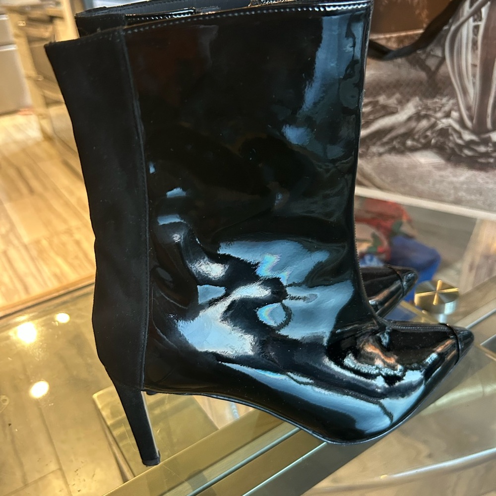 85mm Mirea Giuseppe Zanotti Black Heeled Boots - Picture 13 of 13